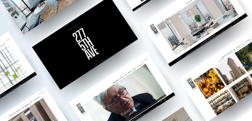277 Fifth Ave web design pages showcase desktop mode