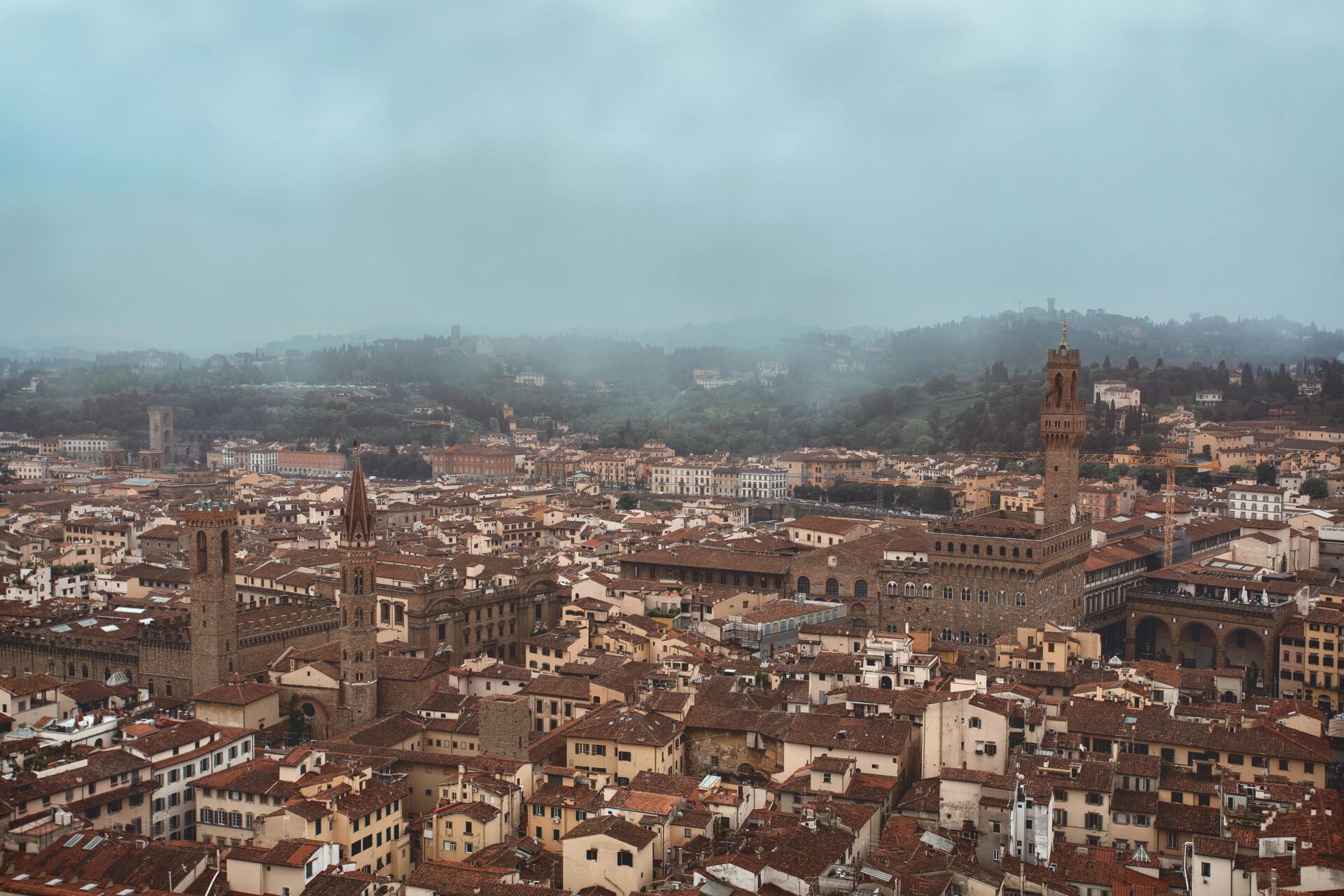 Aerial Shot Of Town