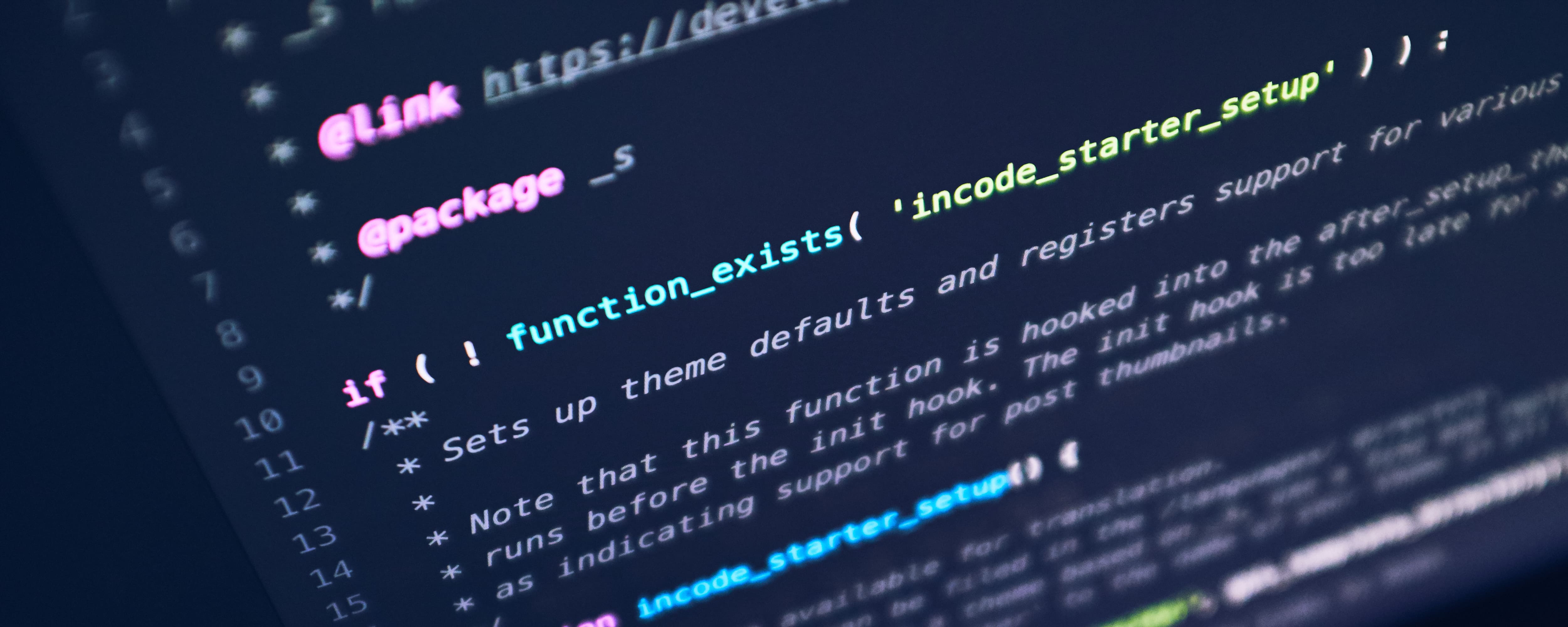 pc with code close up